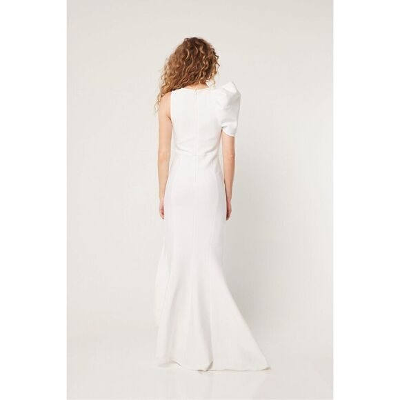 Elliatt Hensley Gown Dress Ivory Evening Maxi Dress size S Bridal Bachelorette - Picture 3 of 7